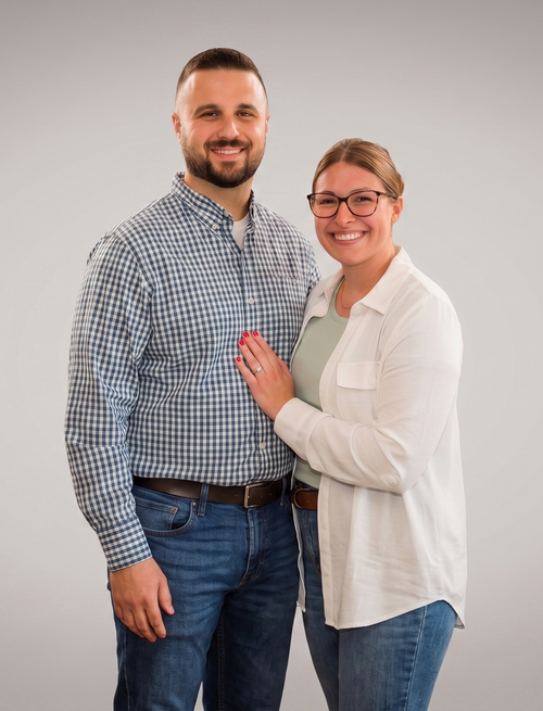 Bobby Schilling with his wife Brandi; Bobby is on the left.